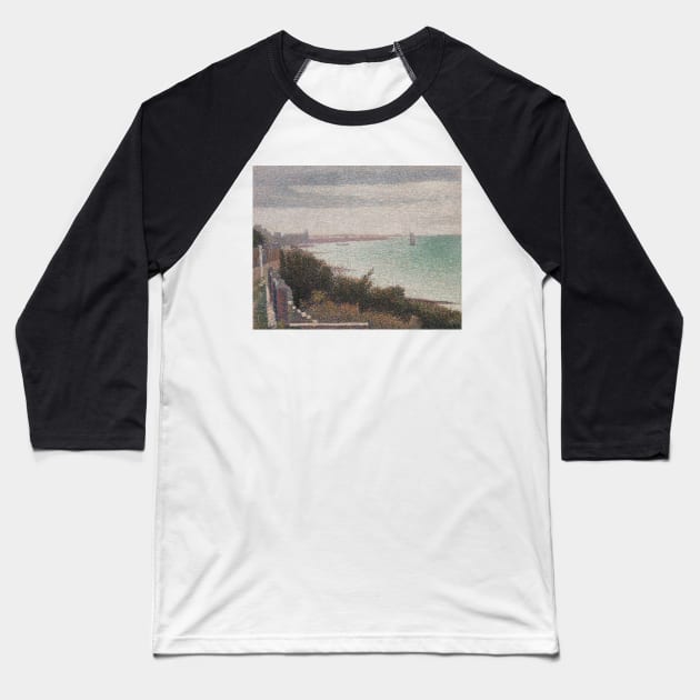 Grandcamp, Evening by Georges-Pierre Seurat Baseball T-Shirt by Classic Art Stall